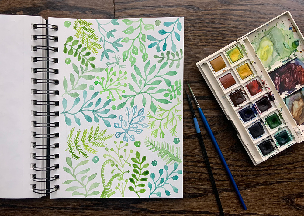 watercolorpaintingsurfacedesign Zoe Feast Surface Pattern Designer