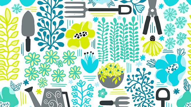 cultivate your garden fabric repeat