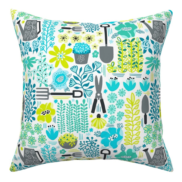 cultivate your garden fabric pillow pattern