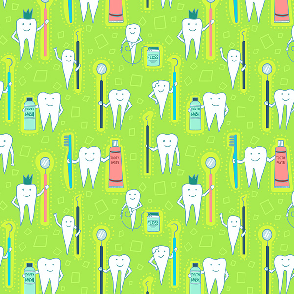 dental hygienist tools pattern repeat