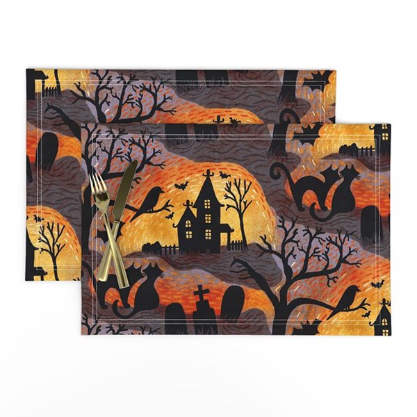 gothic halloween placemat