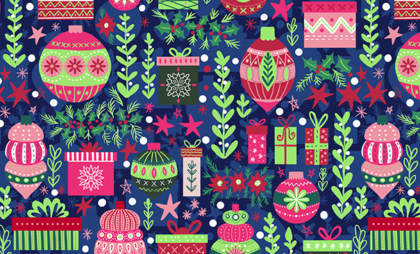 Christmas Pattern Wall Mural Buy Online At Europosters, 60% OFF