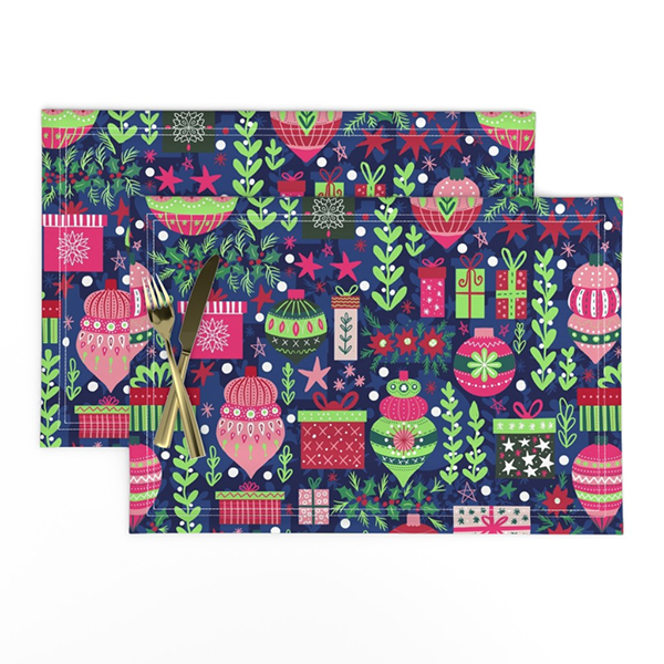 wonderful colorful christmas placemat