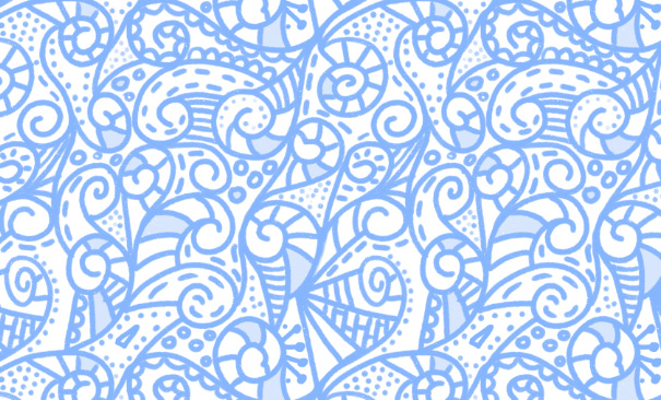 Blue Boho Spiralize Wallpaper