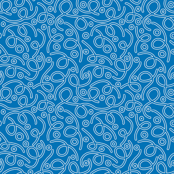 french blue swirl doodle