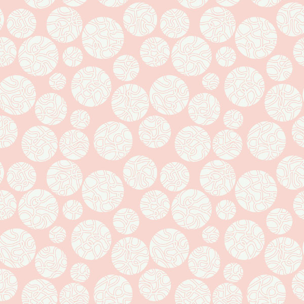 soft blush doodle circles pattern