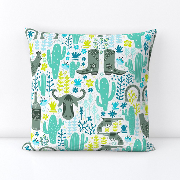 yeehaw out west pillow by zoe feast
