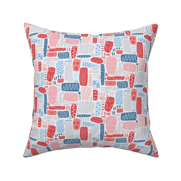 stacked abstract pattern pillow