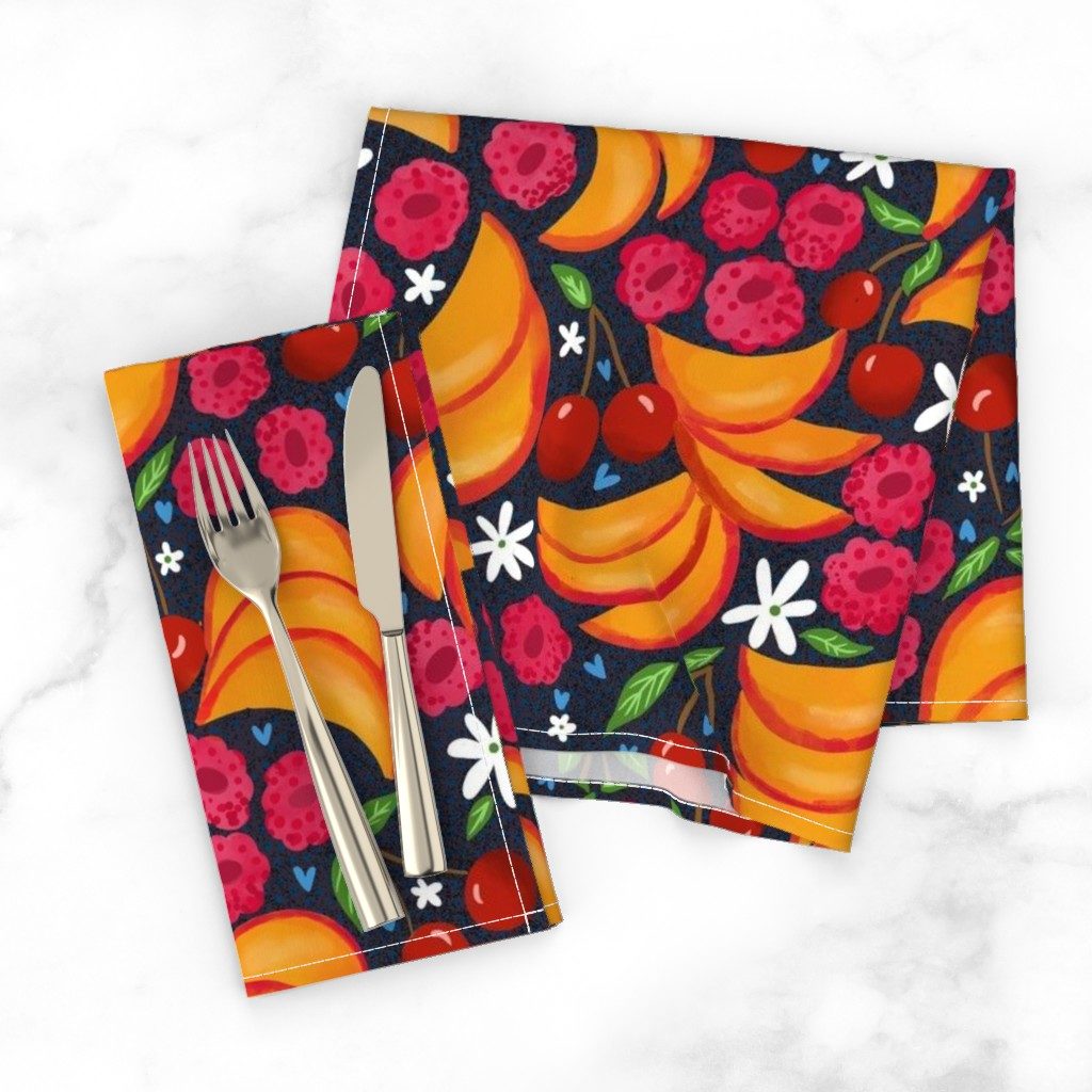 peachy keen pattern napkins