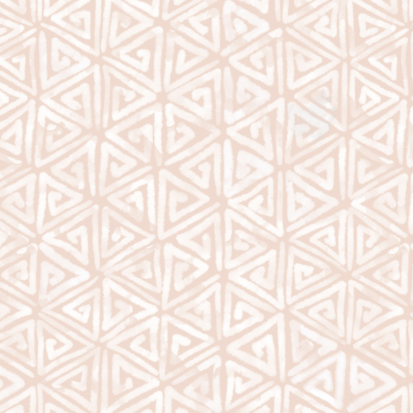 batik spiral hexagon seamless pattern on blush
