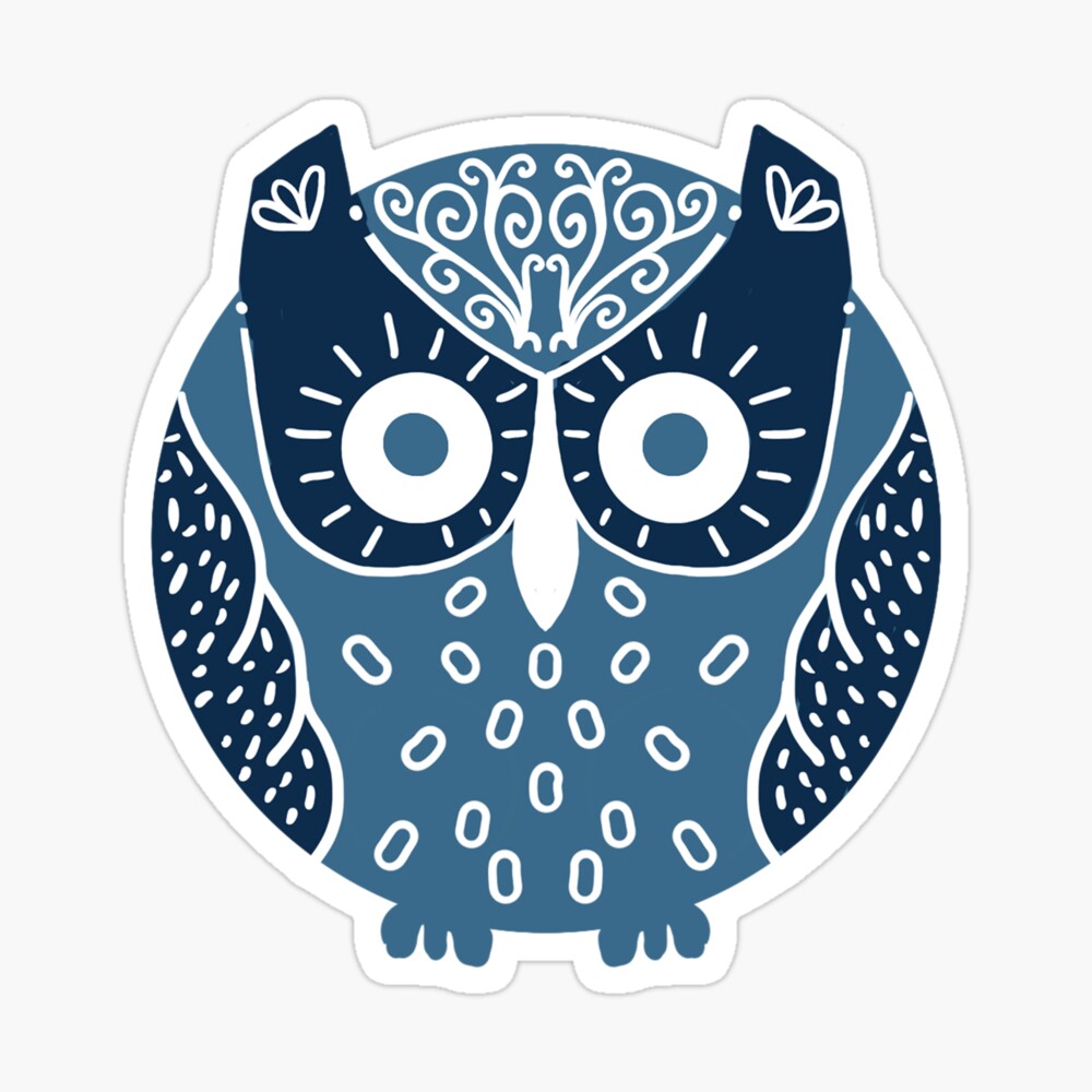 funny owl sticker