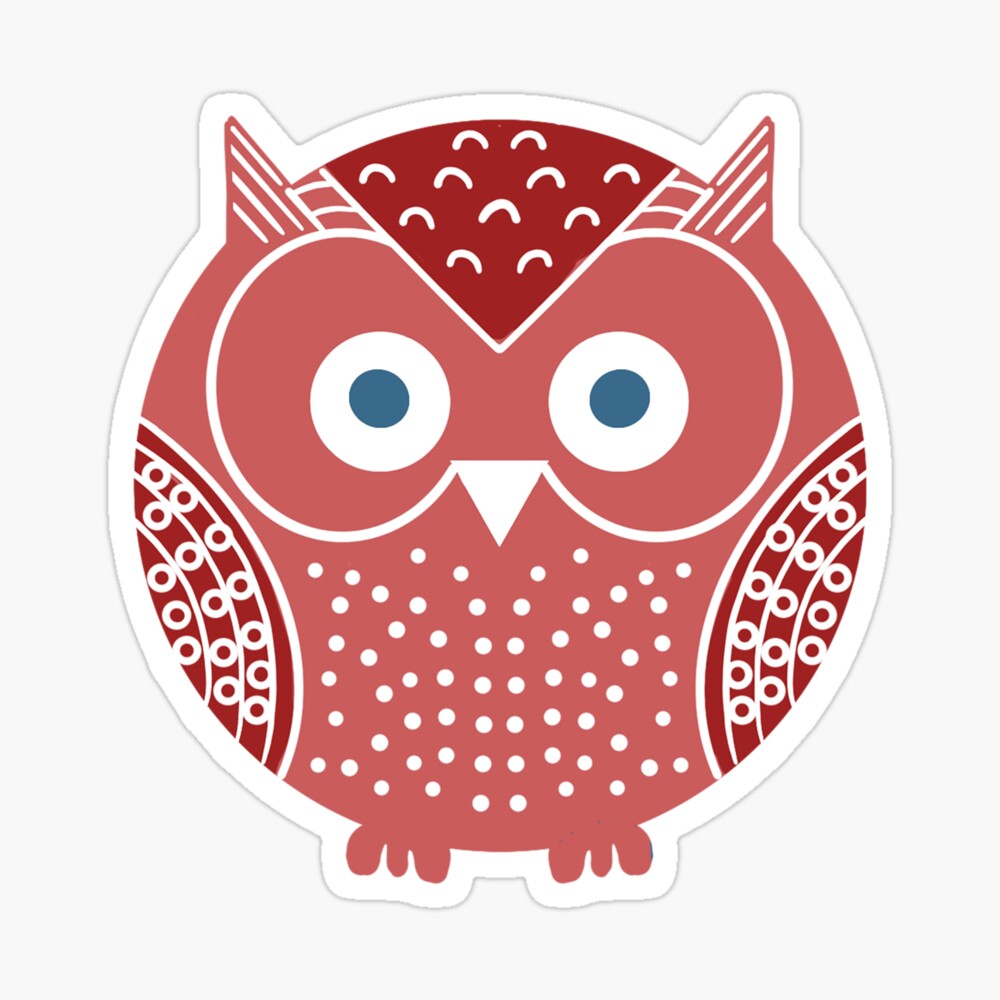 red owl sticker