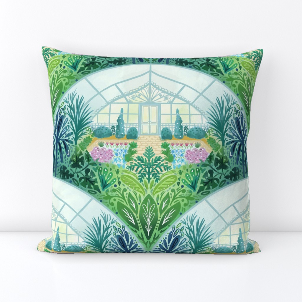 Greenhouse Pattern Victorian Greenhouse Pattern | by Zoe Feast fabric Designer