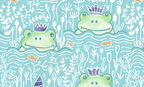 frog swamp party banner