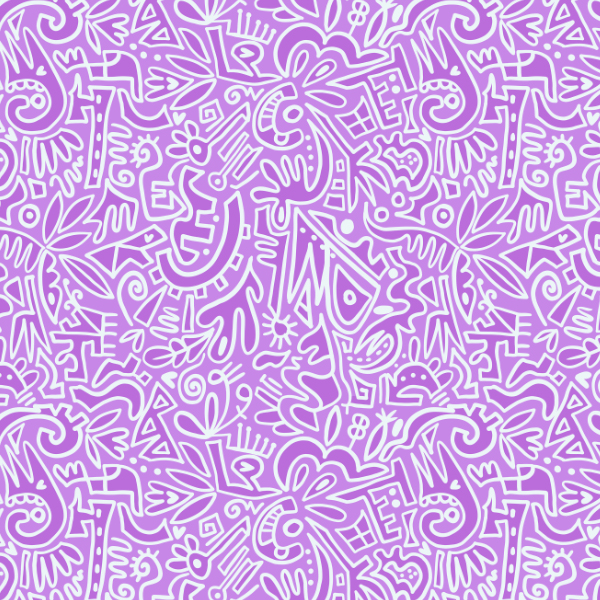 indie doodle purple