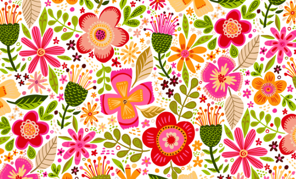 brightly floral banner by zoe feast