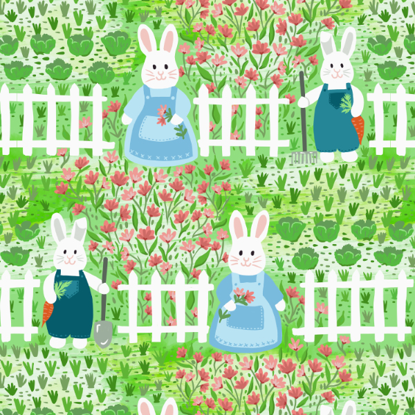 bunny picket fence pattern