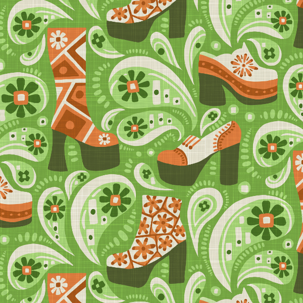 1970s boots pattern