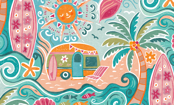beach boho banner